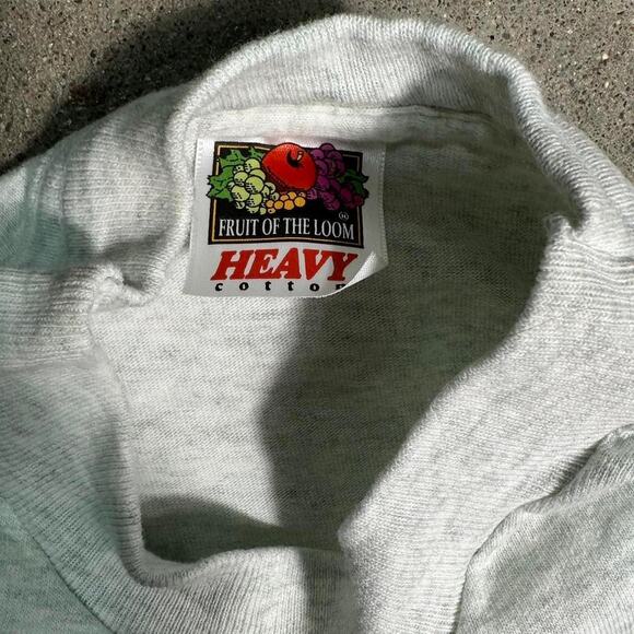 Vintage 90s Single Stitch Crabby Dans Diner Biker Tee Mens Large White Shirt - Picture 3 of 3